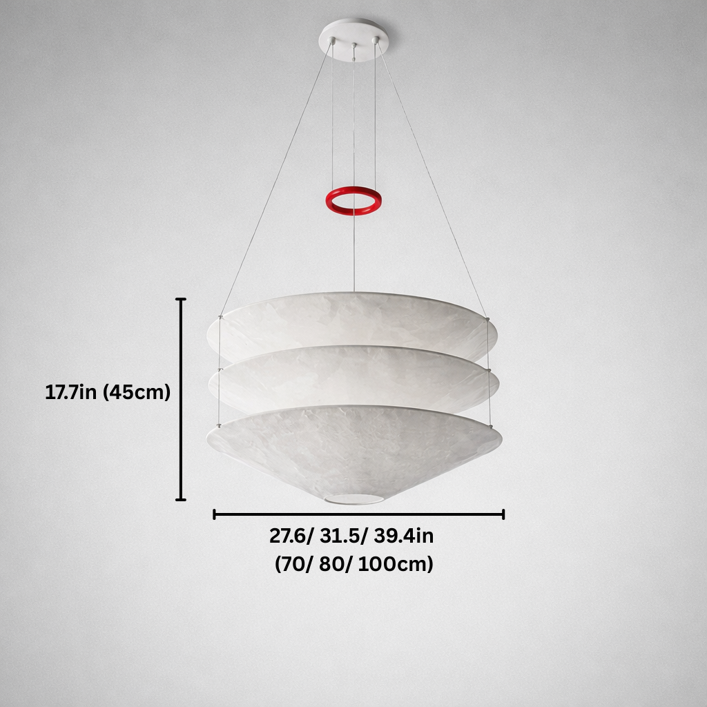 Tiered Rice Paper Pendant Lamp