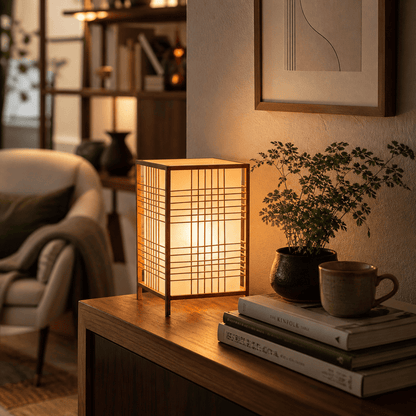 Japanische Bambus-Shoji-Lampe