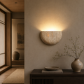 Half Moon Stone Wall Sconce