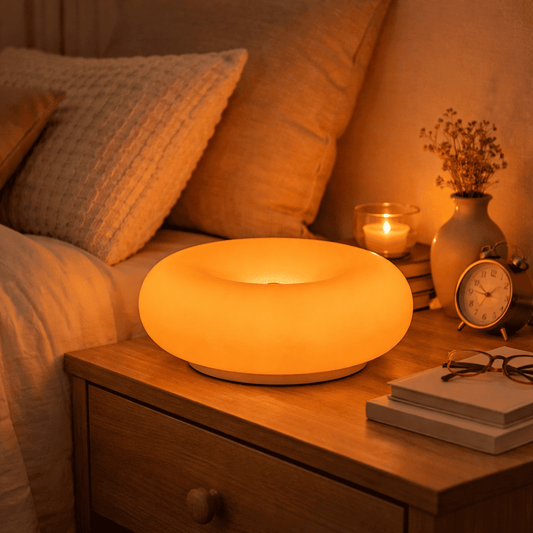 Modern Orange Donut Lamp