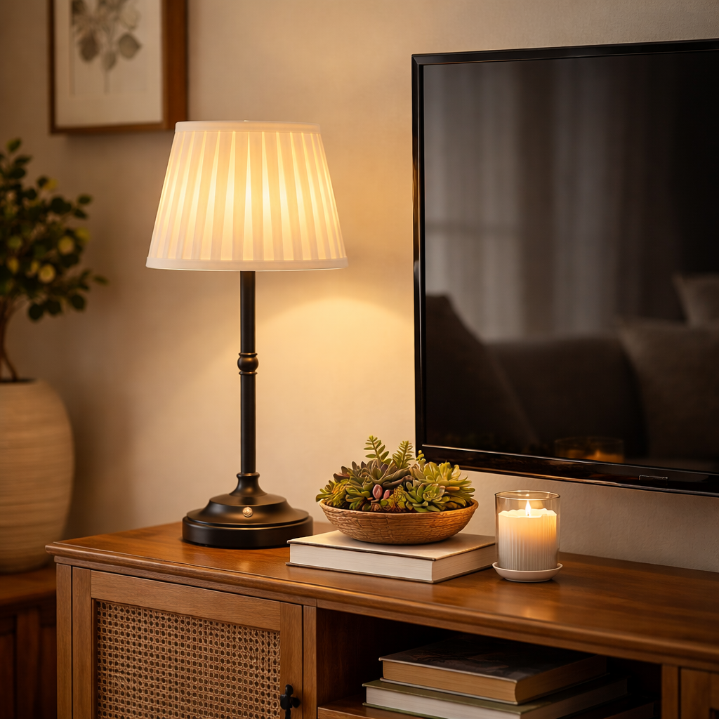 Cordless Fabric Table Lamp