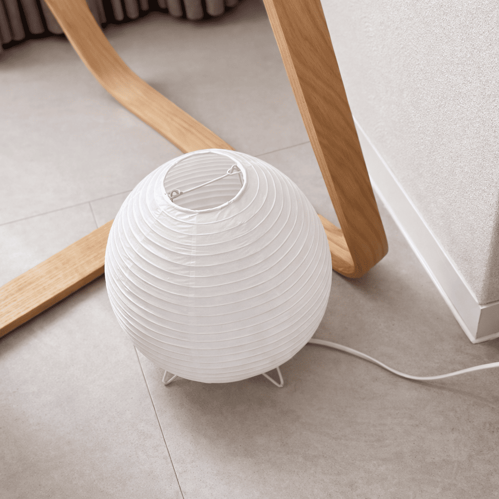 Tischlampe aus Reispapier