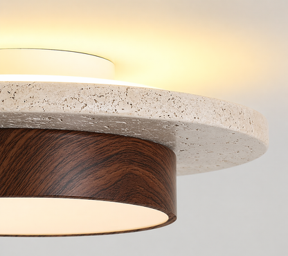 Layered Stone Flush Mount Ceiling Light