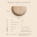 Half Moon Stone Wall Sconce