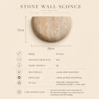 Half Moon Stone Wall Sconce