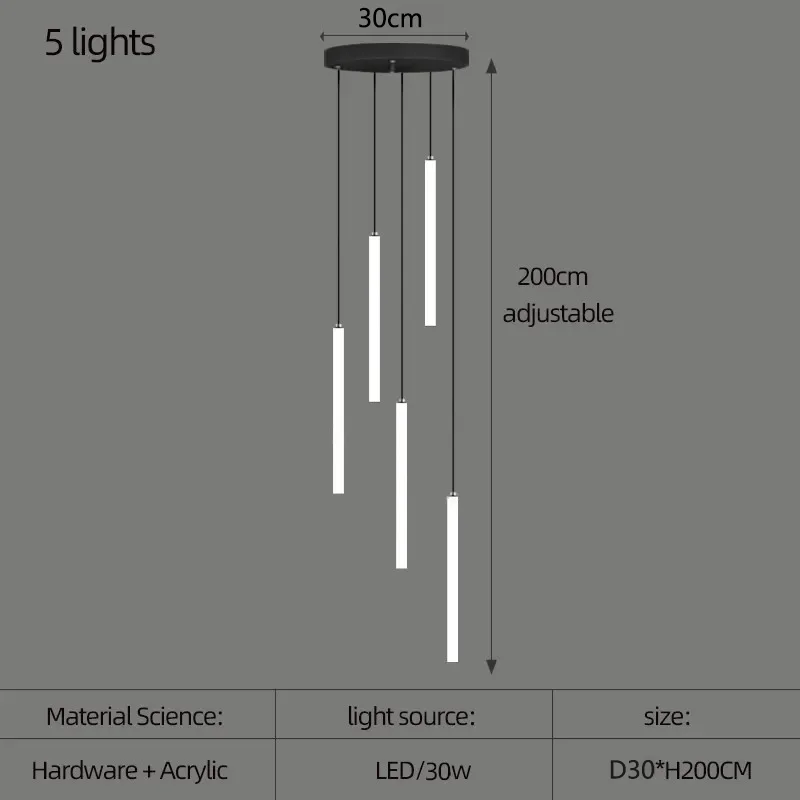 Modern Linear Decorative Chandelier