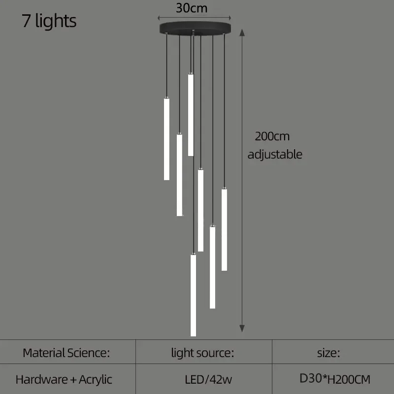 Modern Linear Decorative Chandelier