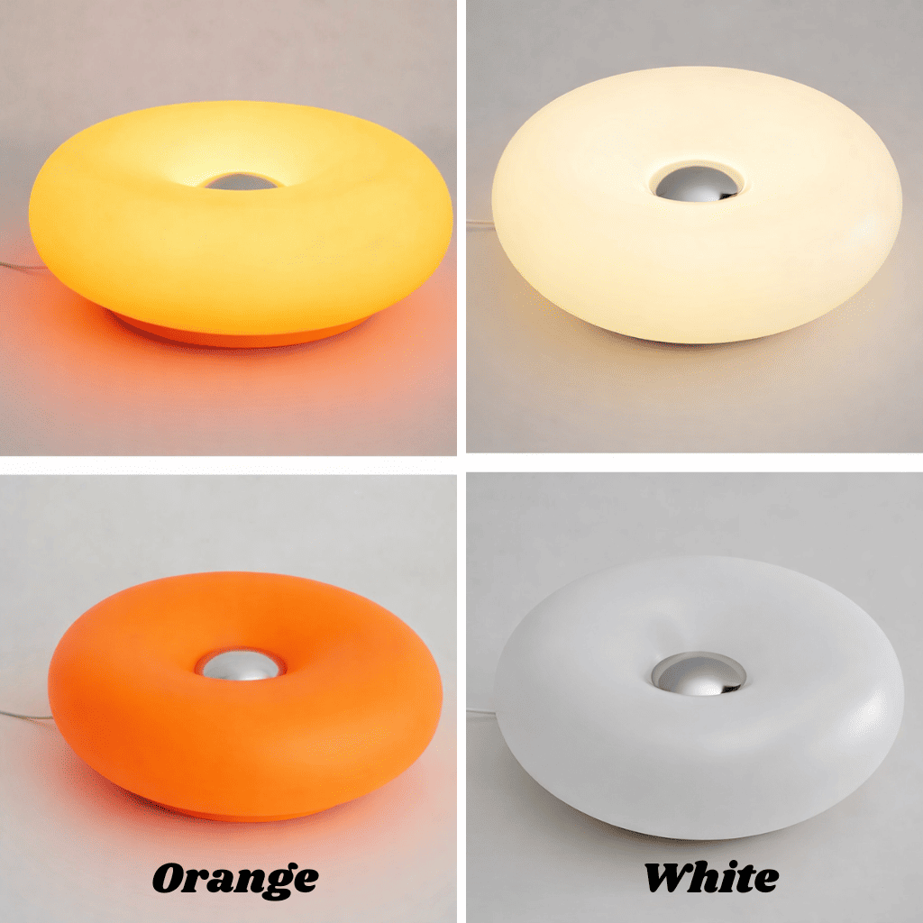 Modern Orange Donut Lamp
