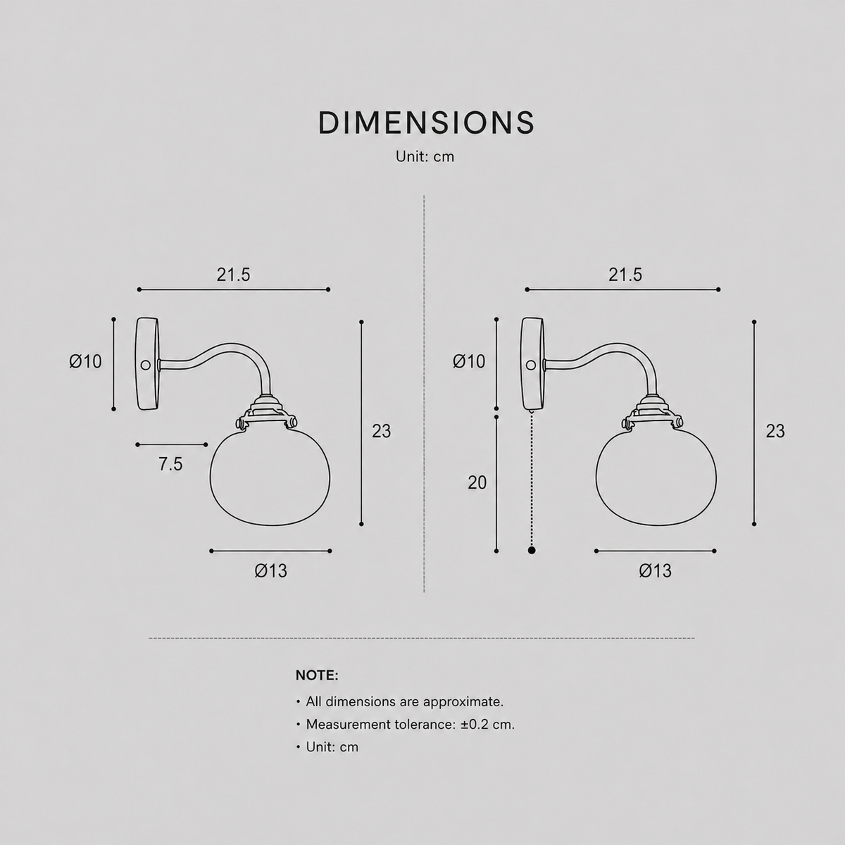 Ribbed Glass Globe Wall Sconce
