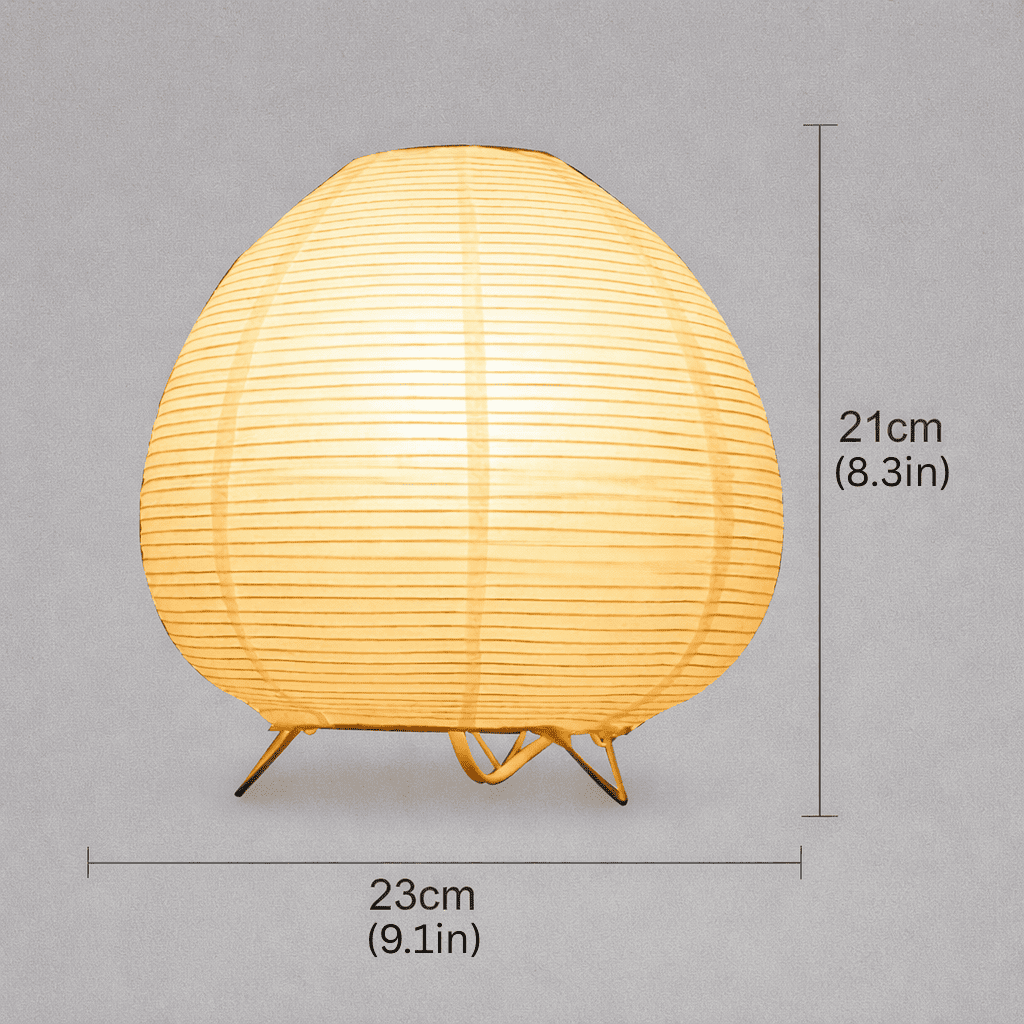 Tischlampe aus Reispapier