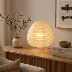Lampe de table en papier de riz
