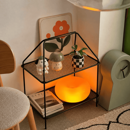 Modern Orange Donut Lamp