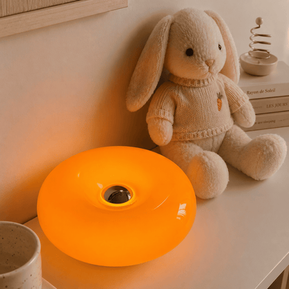 Modern Orange Donut Lamp