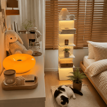 Modern Orange Donut Lamp