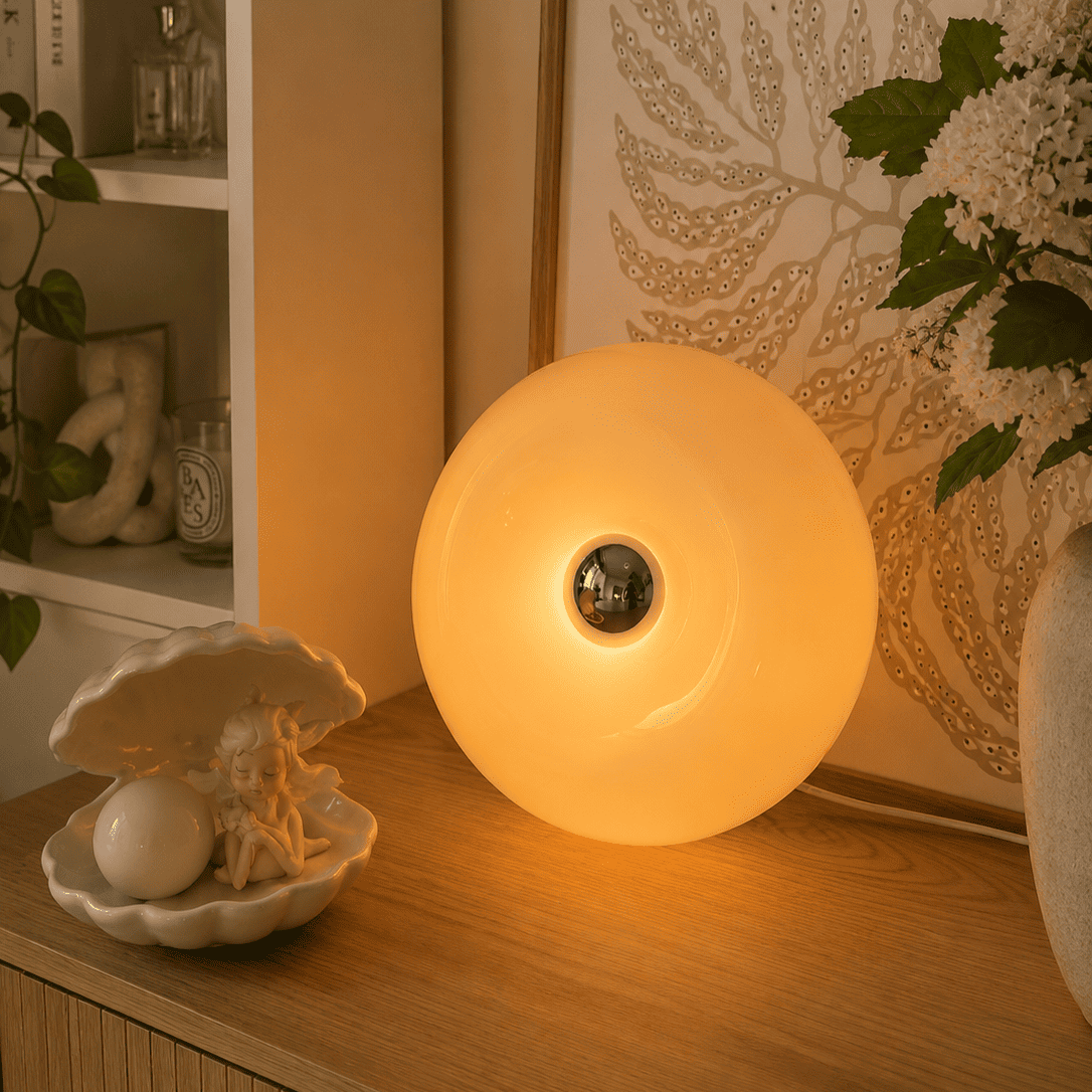 Modern Orange Donut Lamp