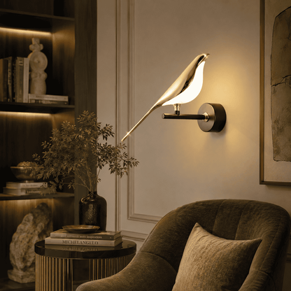 Golden Bird Wall Light