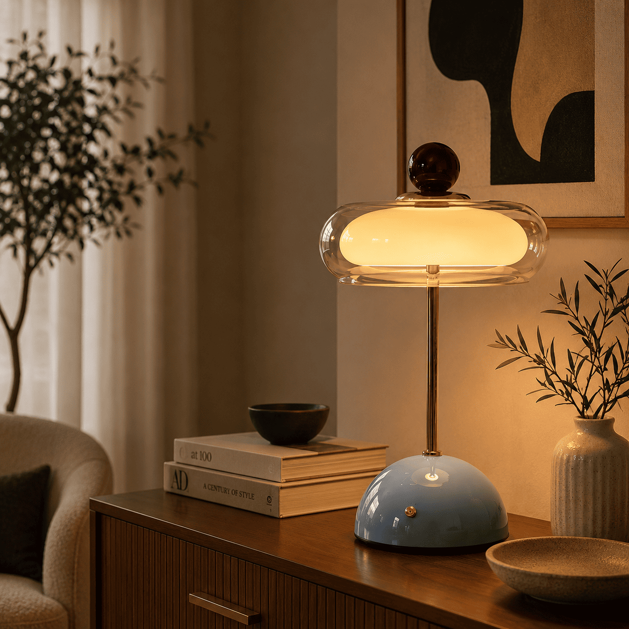 Memphis Postmodern Mushroom Lamp