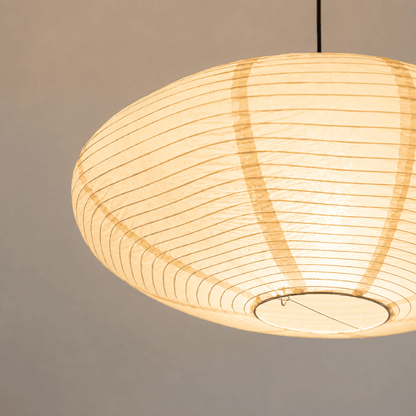 Suspension Ovale en Papier de Riz