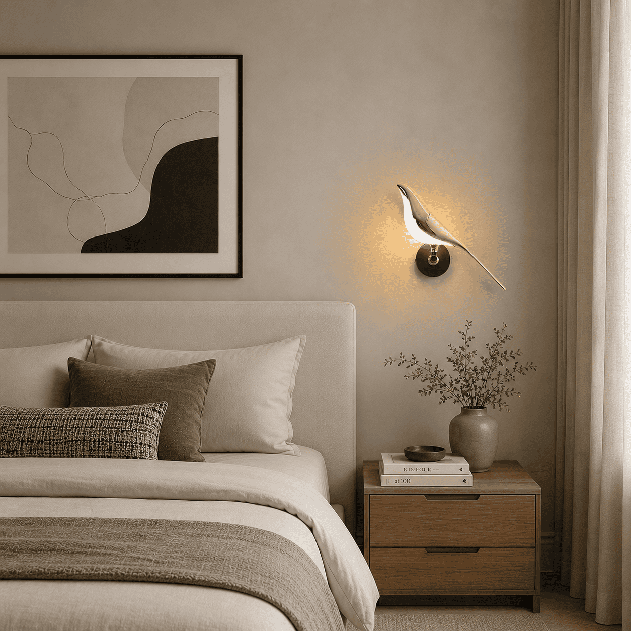 Golden Bird Wall Light