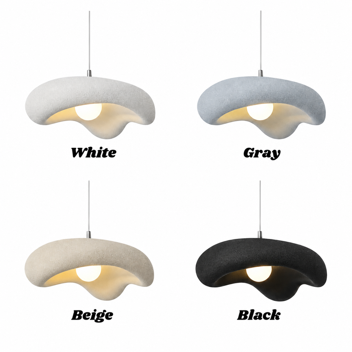 Sculptural Wabi Sabi Pendant Light