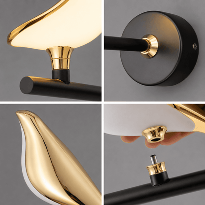 Golden Bird Wall Light