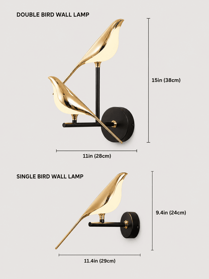 Golden Bird Wall Light