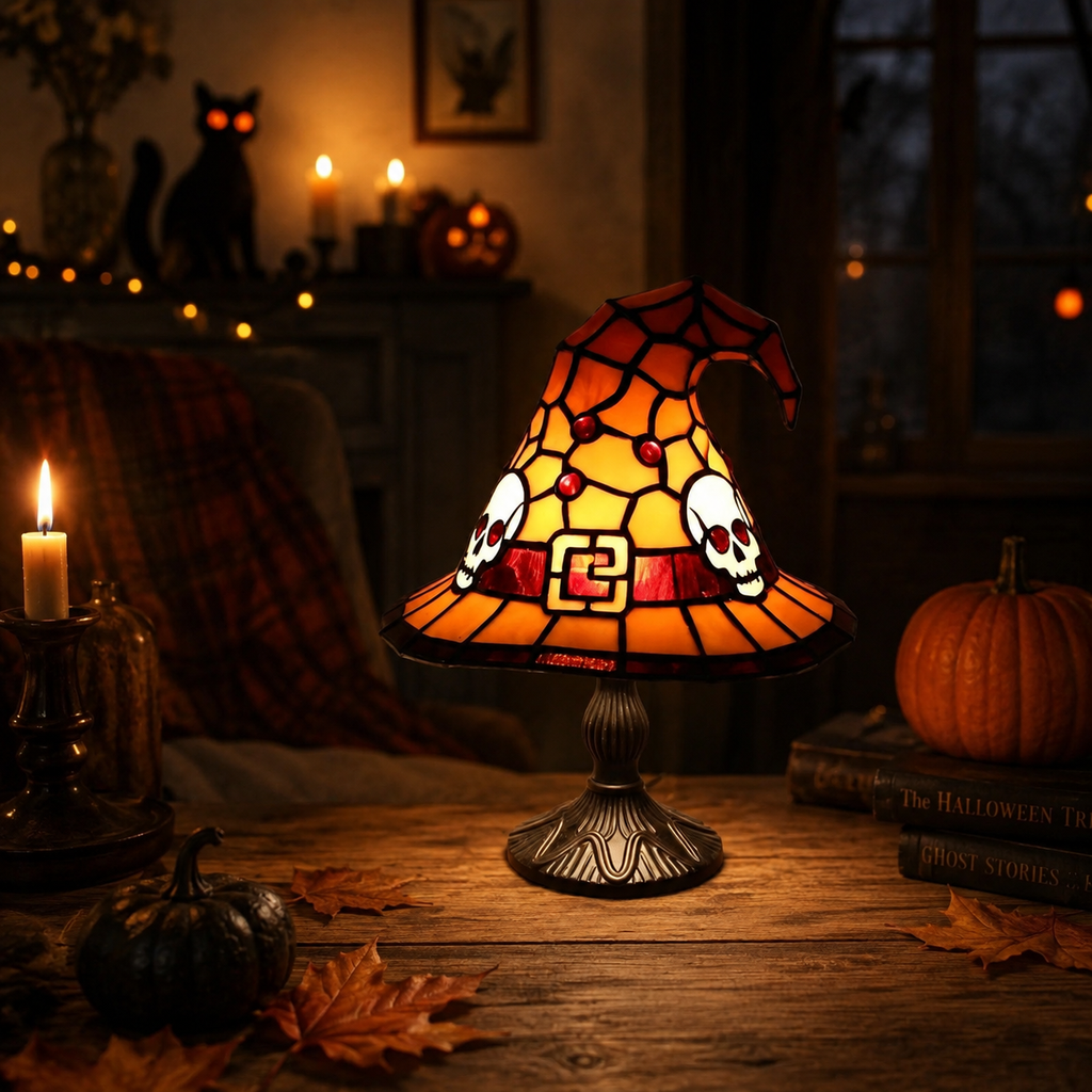 🎃 Gothic Witch Hat Lamp