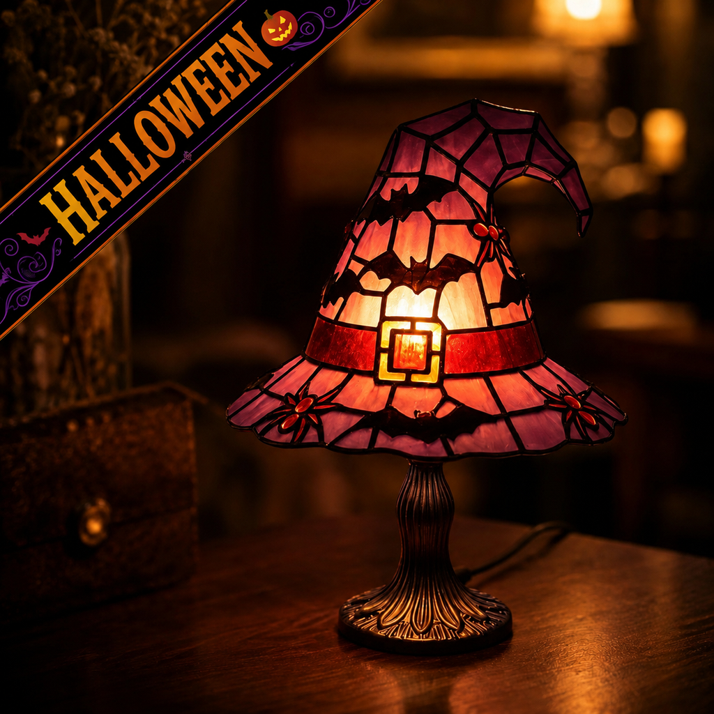 🎃 Gothic Witch Hat Lamp
