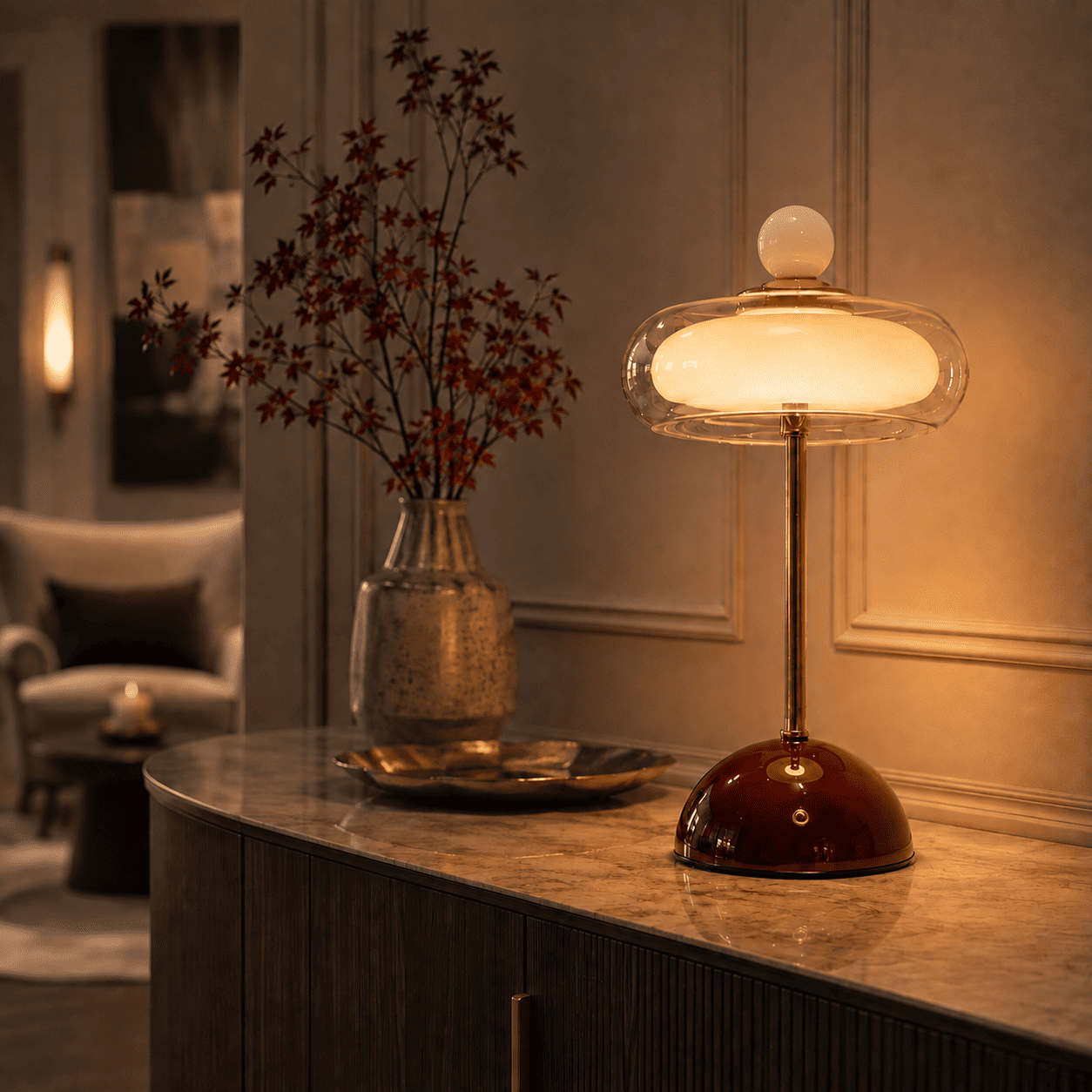 Memphis Postmodern Mushroom Lamp