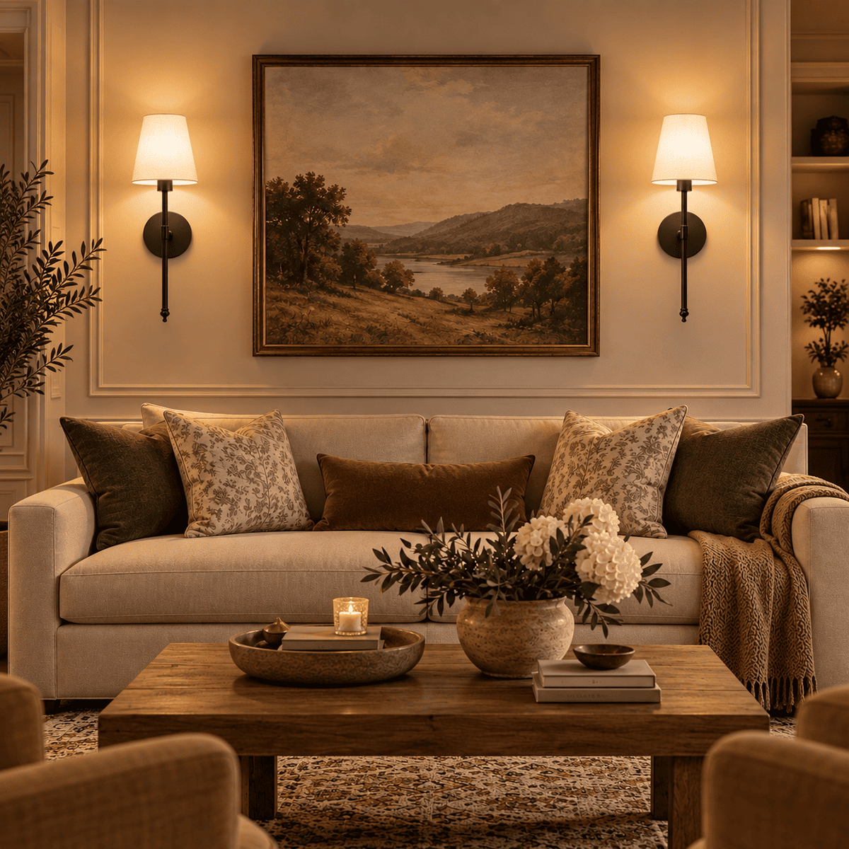 Battery Operated Peel & Stick Wall Sconces (Set of 2)