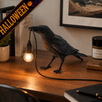 🎃 Gothic Lucky Crow Lamp