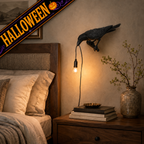 🎃 Gothic Lucky Crow Lamp
