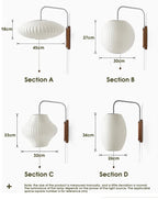 Modern Silk Cloth Wall Lamp