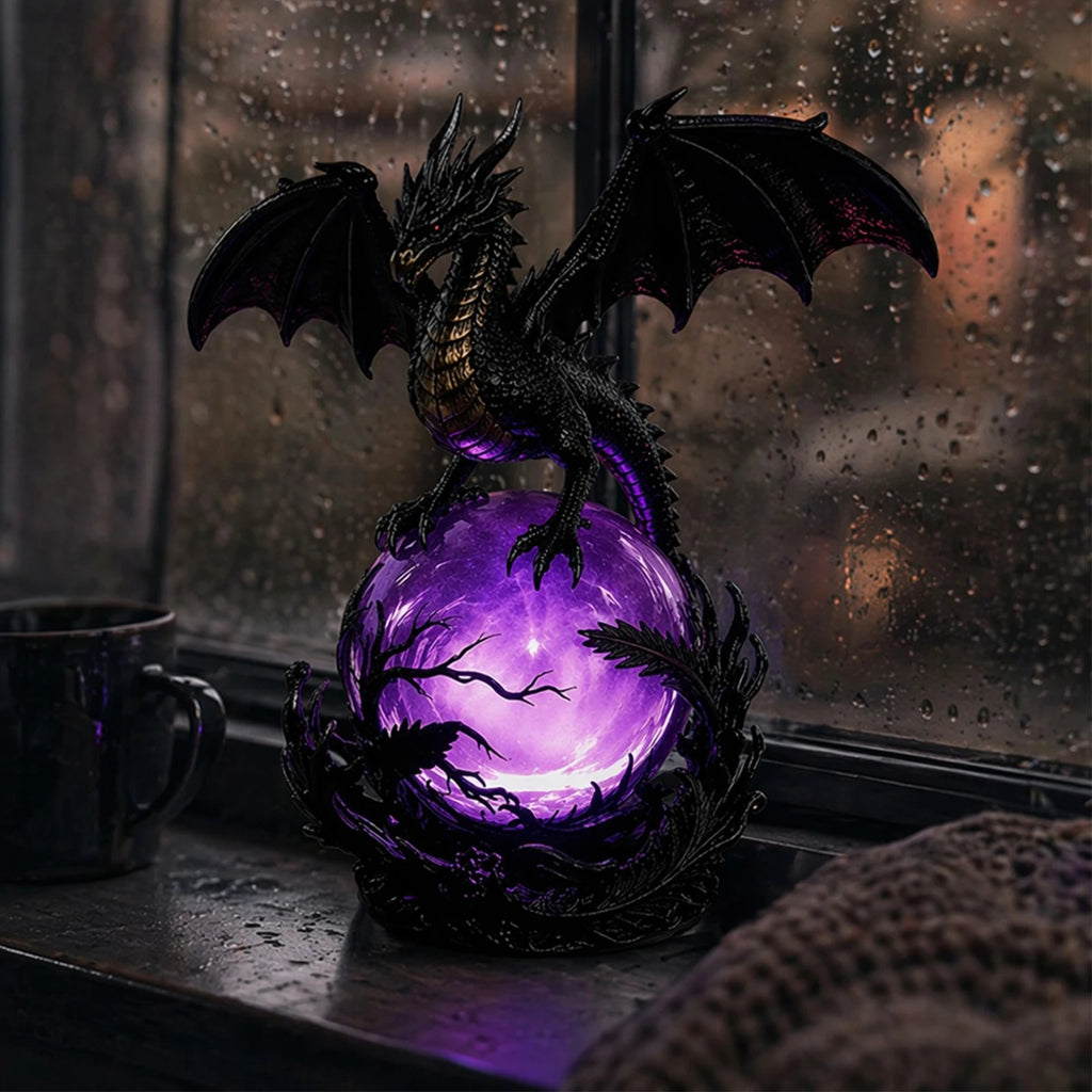 Gothic Dragon LED Crystal Ball Lamp