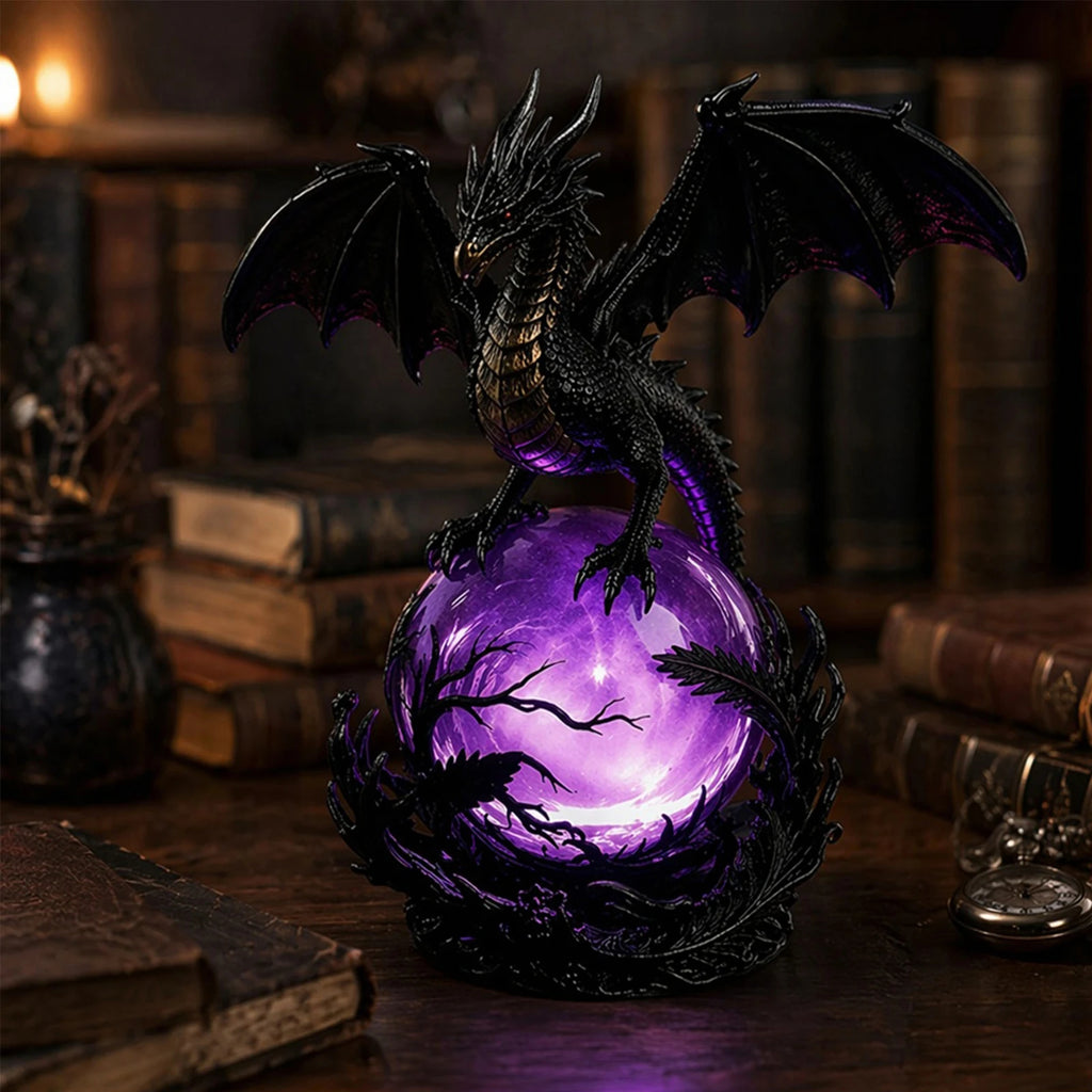 Gothic Dragon LED Crystal Ball Lamp