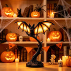 🎃 Gothic Bat Tree Branch Lamp