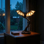 🎃 Gothic Bat Tree Branch Lamp