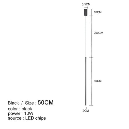 Modern Black Linear Pendant Light