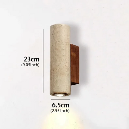 Cylinder Travertine Wall Sconce