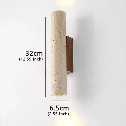Cylinder Travertine Wall Sconce