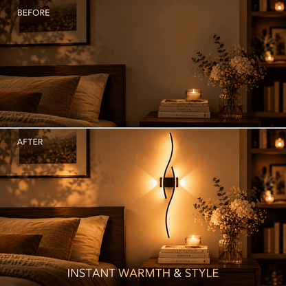 Modern LED Curved Wave Wall Sconce