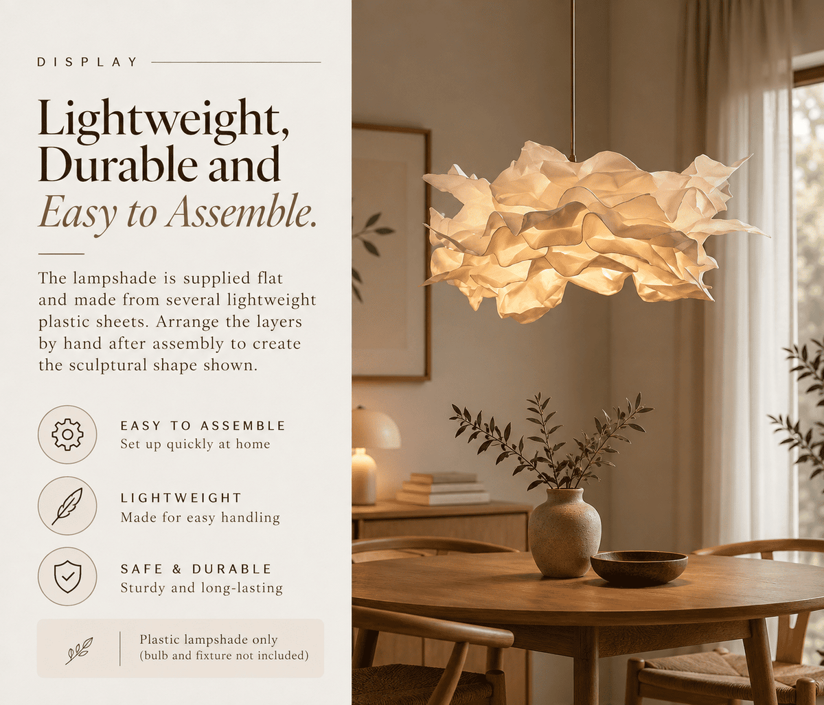 DIY Sculptural Cloud Pendant Light