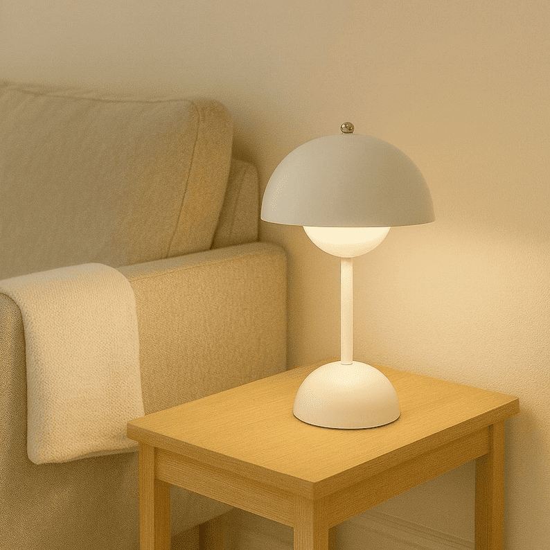 Lampe de table champignon rechargeable