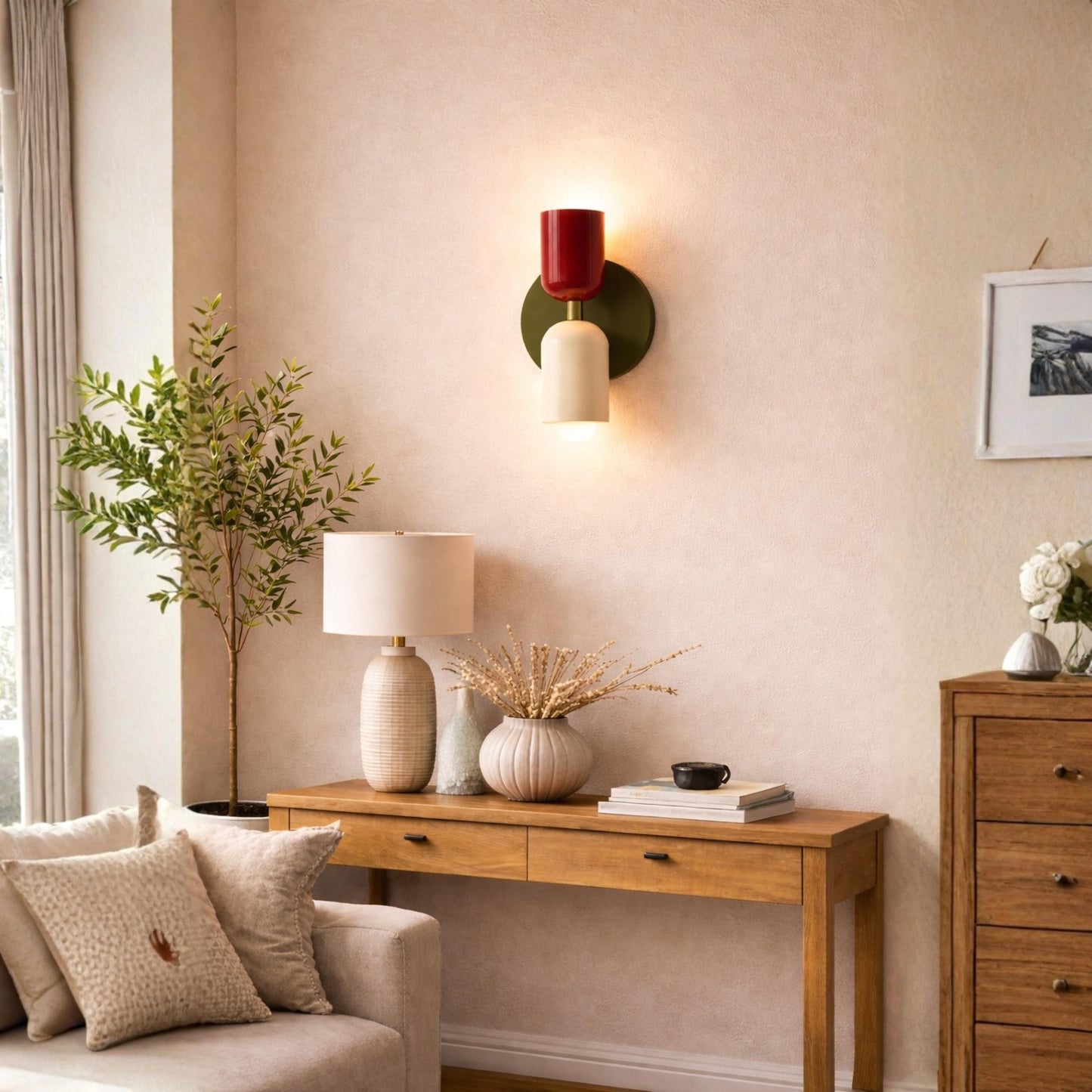 Colorful Dual Head Wall Sconce
